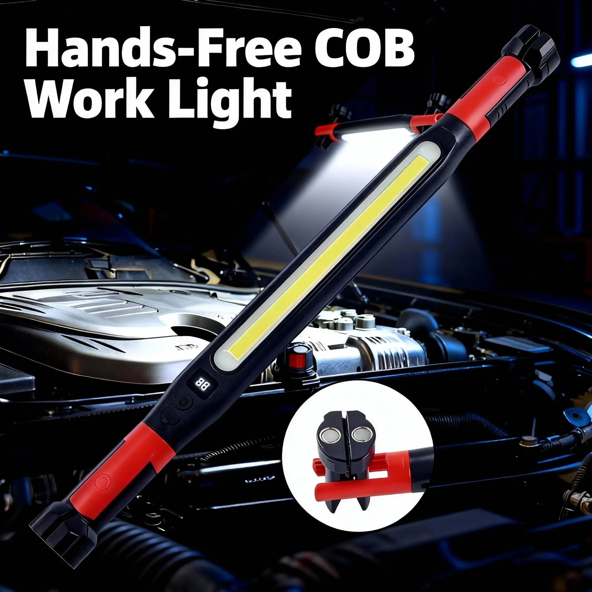 Professional Mechanic Work Light, Foldable Magnetic LED Shop Light for ...