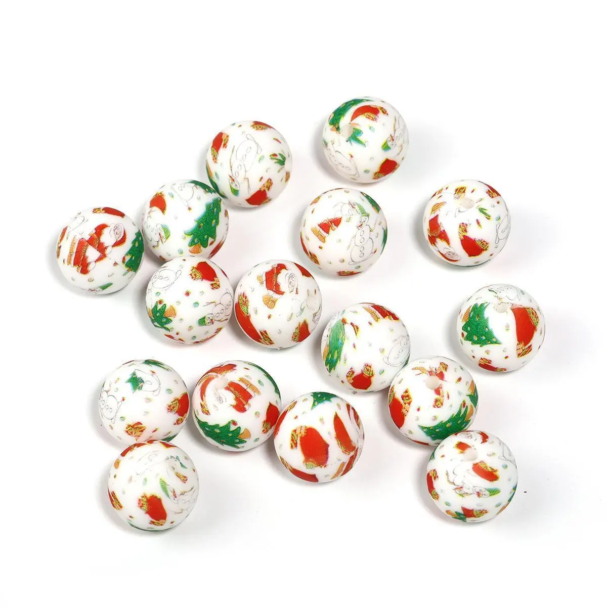 YM512009 Printed beads 30pcs 15mm