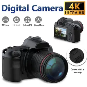 4K Digital Camera for Photography 64MP Auto-Focus Vlogging Camera for YouTube Video 4K Cameras With a 64GB card 16X Zoom Anti-Shake Compact Point and Shoot Cameras