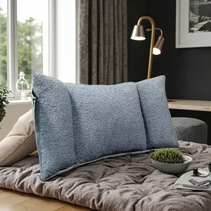 Teddy Fleece Waist Cushion, Soft Skin-Friendly Fabric, Full Support, Non-Slip Design, Home Office Car Use, Warm Backrest Pillow