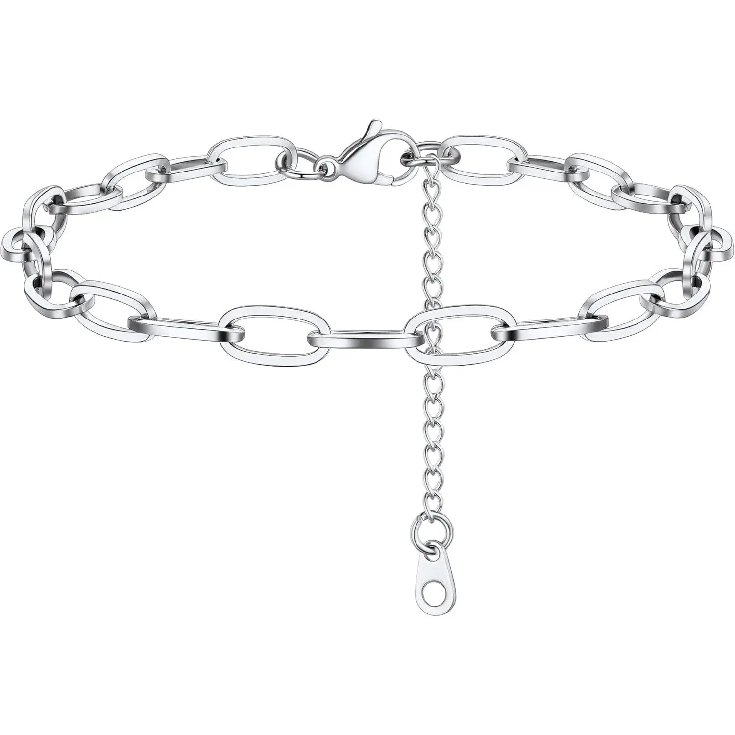 J: silver-paperclip chain