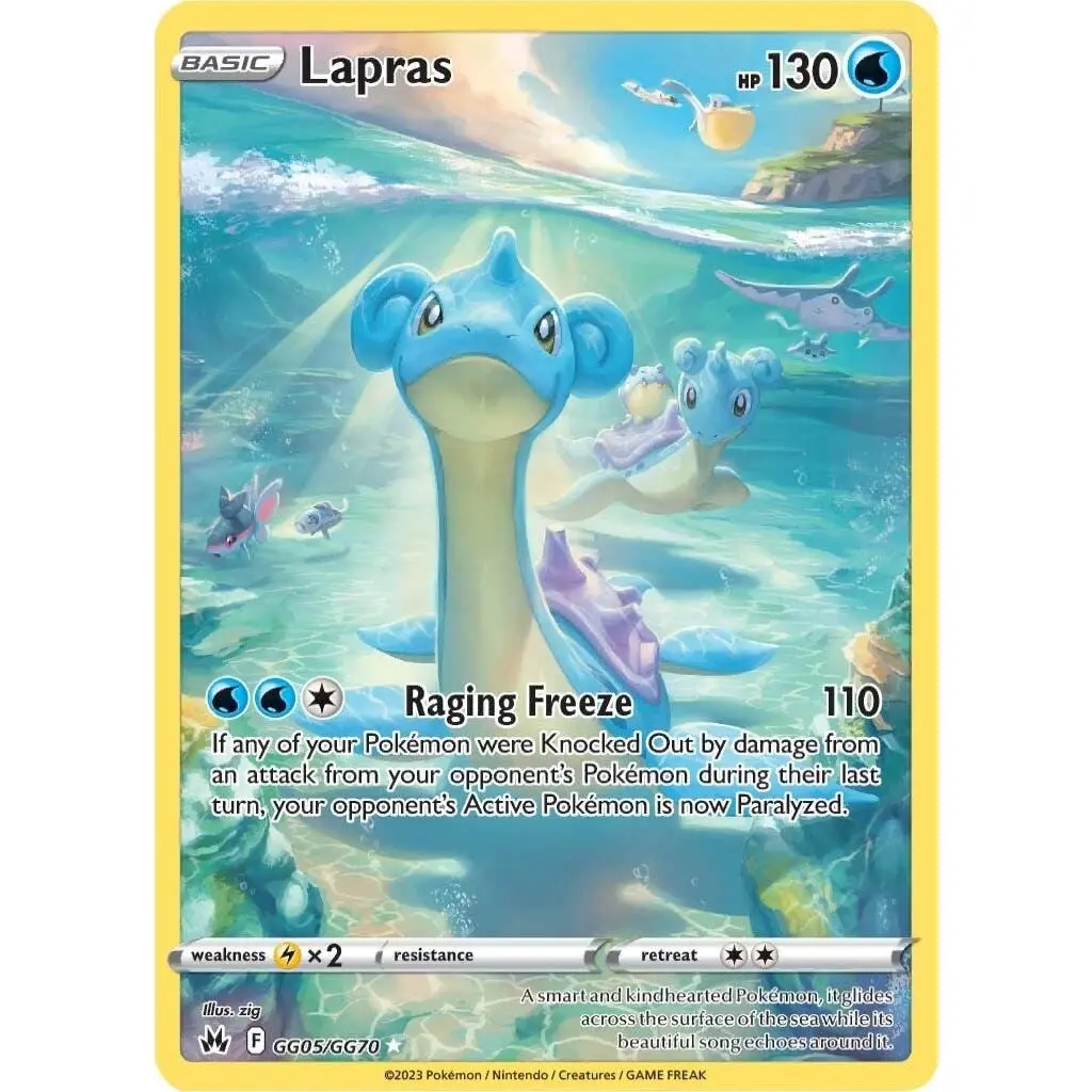 Lapras GG05/GG70 Pokemon SWSH: Crown Zenith: Galarian Gallery Ultra Rare