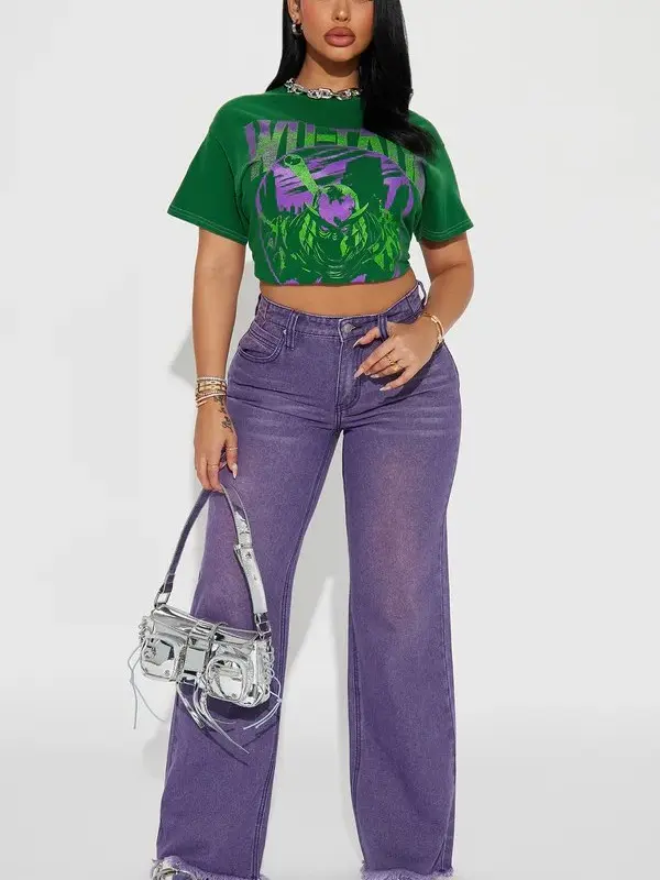 Ashtin Baggy Jeans - Purple