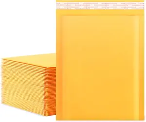 Kraft Bubble Mailers 8.5x11 Inch 50 Pcs, Small Self-Sealing Mail Shipping Bags, Yellow Padded Envelopes # 2