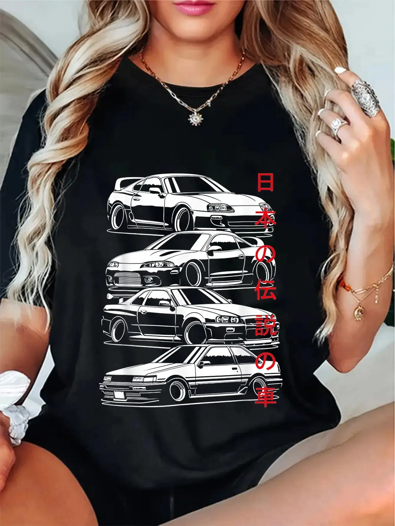 Cotton Vintage Skyline Automotive JDM Legend Tuning Car T-Shirt