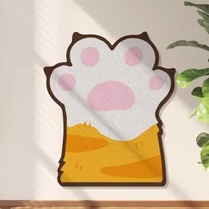 Cat's Paw 5mm Thick Durable Elastic Cat Scratching Pad Vertical Wall Sticker for Cats Anti-scratching Sofa Protector Tear & Stick No Punching Required