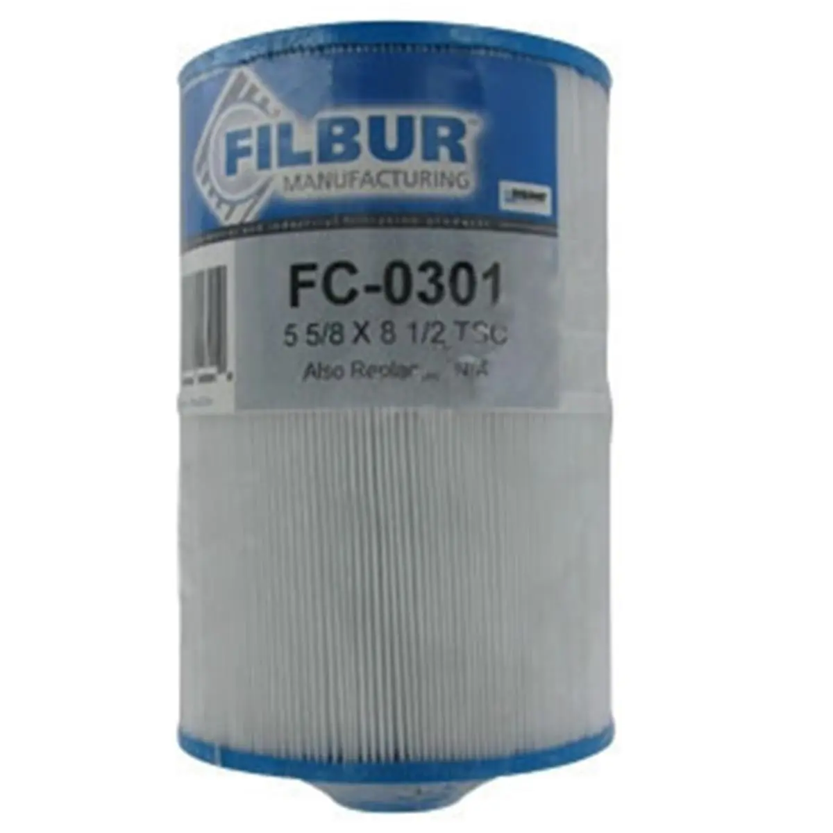 Filbur FC-0301 Pool and Spa Filter Cartridge, 25 sq ft, Spunbond Polyester Media, Closed Top with Handle, 1.5 in. MPT Bottom, Anti-Bacterial End Caps, Swimming
