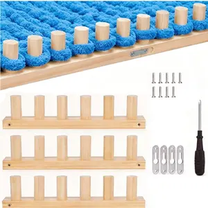 35''Chunky Knitting Blanket Loom - Chunky Blanket Loom for DIY Throw Blankets,Adjustable Size Hand Knitting Yarn Chunky,No  Required, Beginner Friendly Craft Tool for Hand Knitting Yarn Chunky