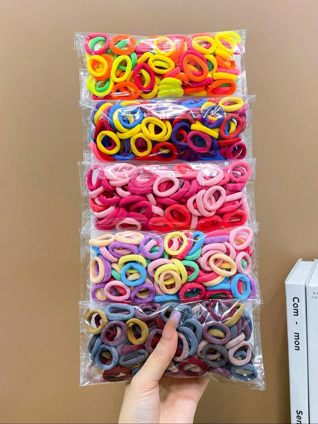 500pcs/5 Pack Colorful Hair Tie, Cute High Stretch Hair Accessories for Girls & Women, Casual Versatile Hair Ponytail Holder for Daily Wear