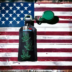 key chains Lighter holder black stitched