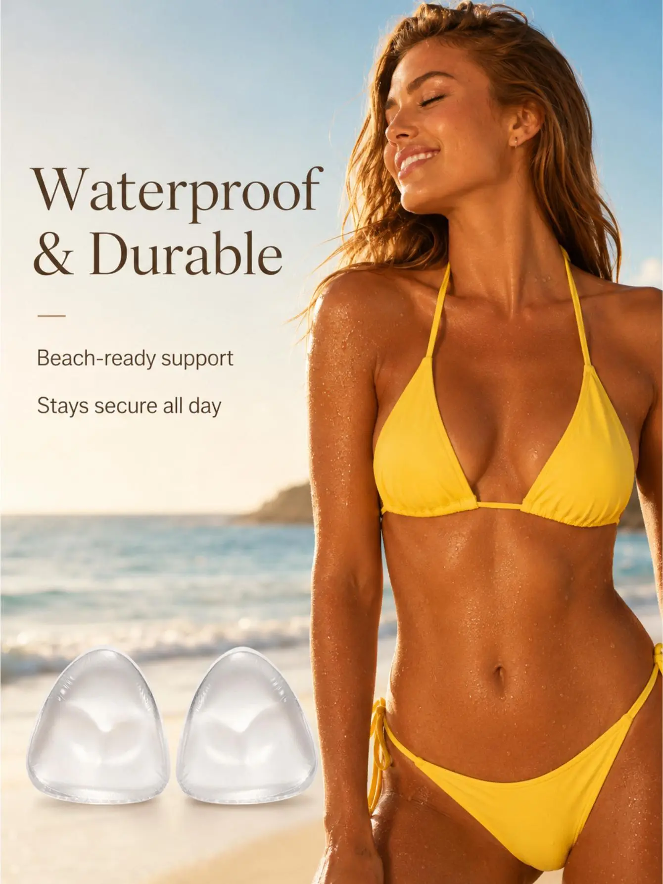 invisible Thick Transparent Silicone Bra Inserts Breast Pads,Smooth Clear Silicone Padding for Small Bust,Full Support Balconette Bra Accessories,Gathering  Pads for Casual Dresses Wedding Gowns Soft Womenswear  push-up pushup brapads B strapless