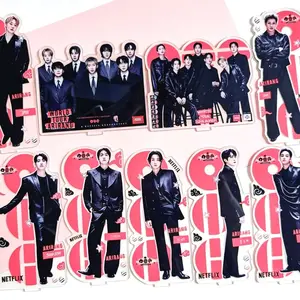 Arirang OT7 Members in Suits Acrylic Standee, Desk Display Kpop Gift for Fans, Unique Kpop Fan Collection Decor