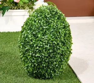 17" Indoor/Outdoor Boxwood Egg with Stake by Valerie
