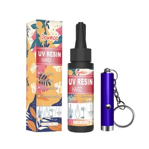 Dowmoo Resin-Based UV Glue - Durable, Rapid-Curing, Odorless, High-Transparent Crystal Drop Glue for Handmade Crafts Enthusiasts & Home Decor Supplies