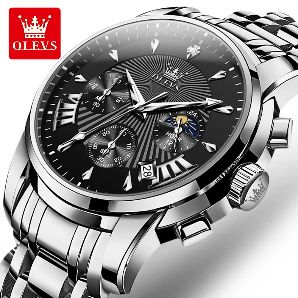 OLEVS Cool Sports Multi-Functional Waterproof Luminous Men's Quartz Watch Model
