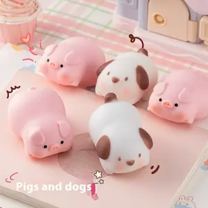 Funny Pulling Pets Squishy Toy Puppy Piggy Stretchy Animal Stress Balls Adults Kids Sensory Play Therapy Anti Anxiety Fidget Toy