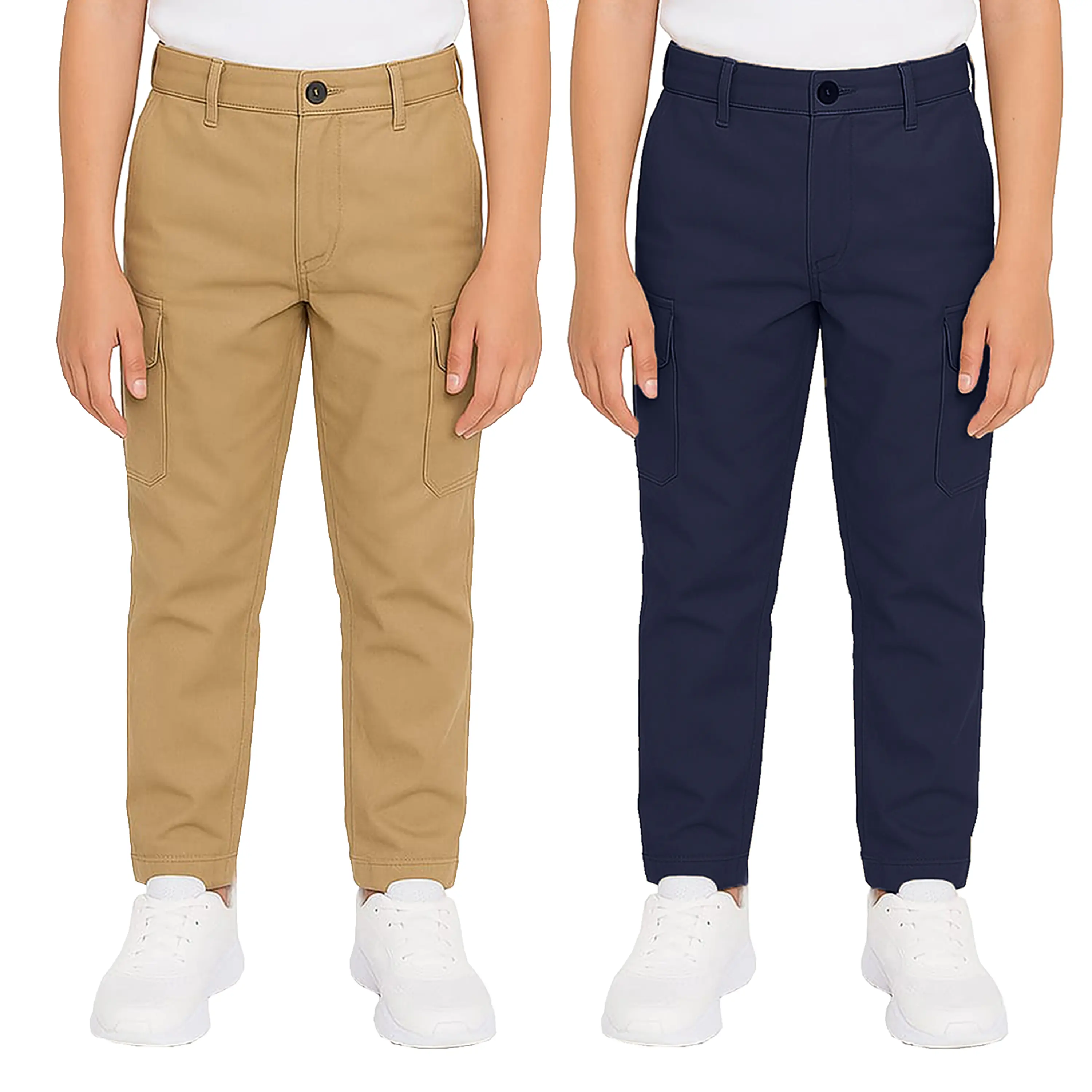(2 Pack) Khaki - Navy