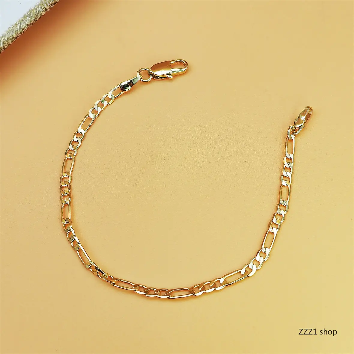 Exquisite Gold Figaro Chain Jewelry, Classic Statement Necklace or Sports Wristband for Layering, Unisex Streetwear, Exquisite Chain Jewelry, Jewelry Bracelet, Fashion Modern Accessories