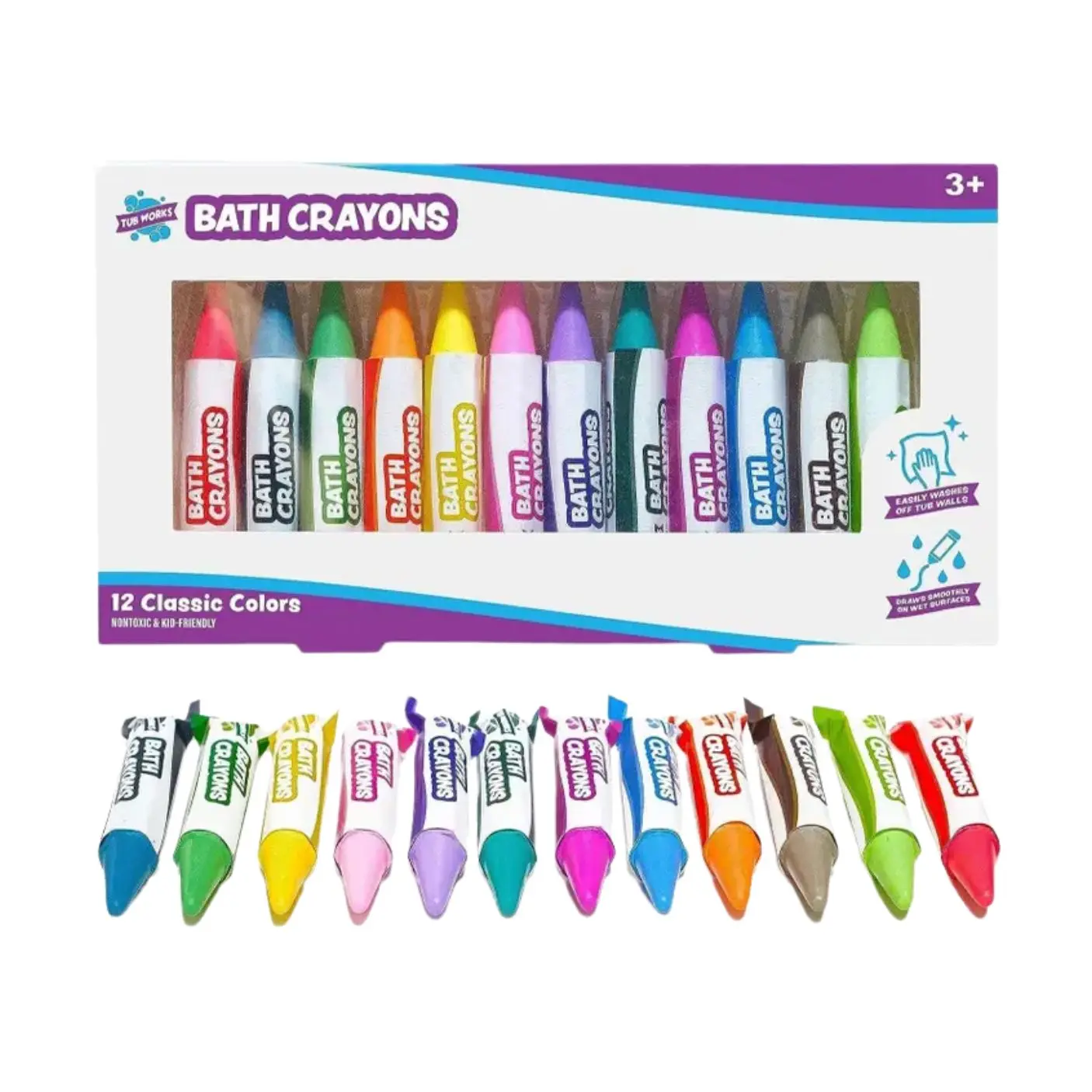 Bath Crayons - Set of 12 by Tub Works