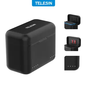 【TikTokShopStockUp】TELESIN X4/X3 Charging Case for Insta360 X4/X3 Batteries, Fast Charging Dual Slot, Compact and Portable Charging Dock