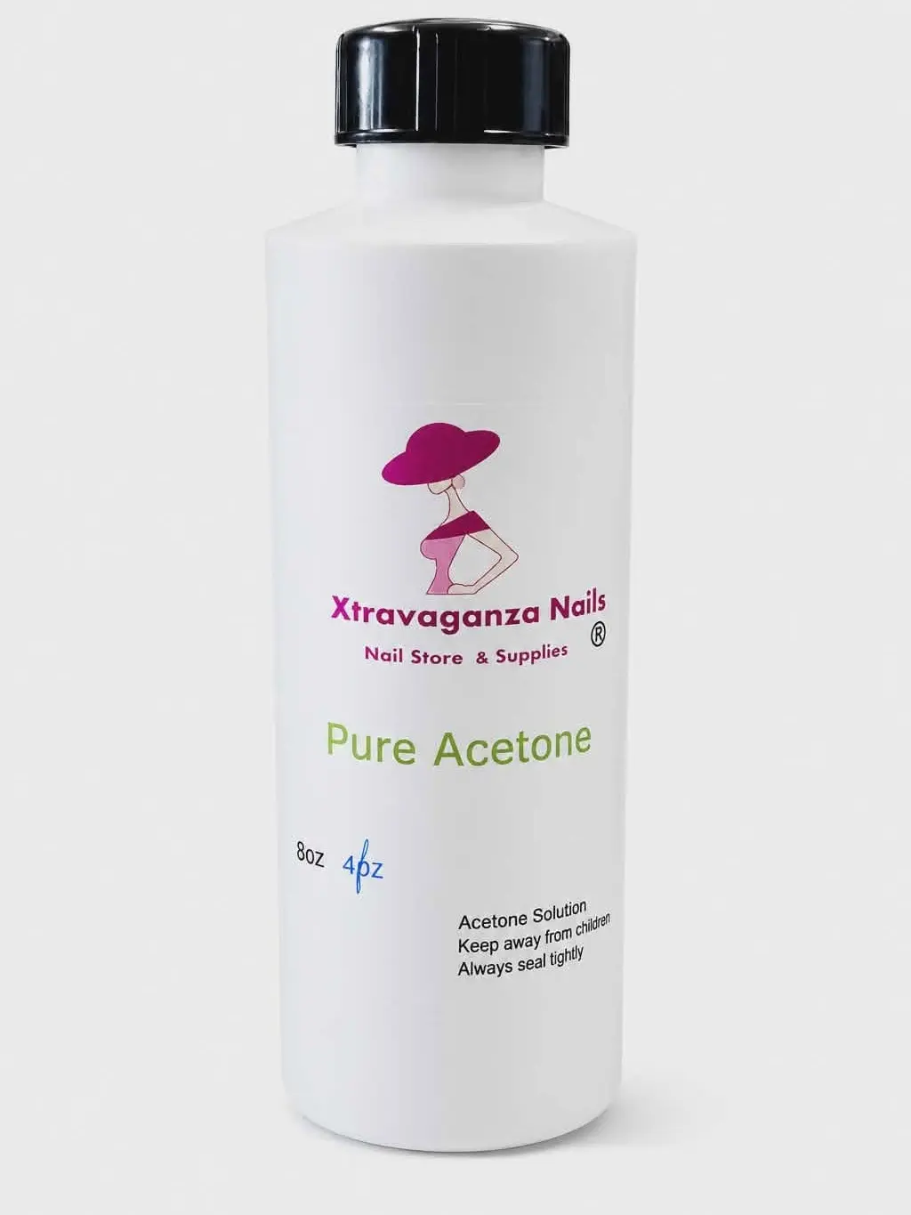 Professional Pure Acetone Nail Polish Remover, 4oz Bottle for Nail & Paint Removal