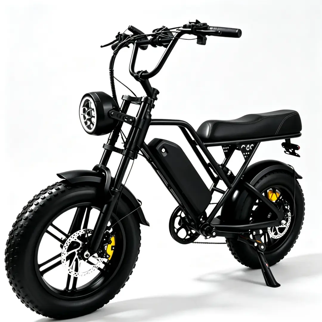 Adult Electric Outdoor Bike - 1000W Peak Motor, 15Ah Battery, 16-in Wide Tires, 20 MPH Speed, 40-mi Max Range, Dual Shock Absorption, Mechanical Disc Brakes, LED Screen, 264.55 lb Capacity