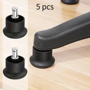 5PCS Chair Wheels Casters Office Stopper Caster Glides Fixed Chairs Carpet Wheel Castors Accessories Foot Desk Stationary Heavy Duty Furniture Wheel Casters