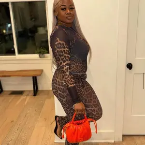 Rory Leopard Print Mesh Set