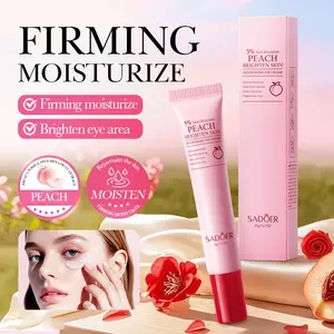 Sadoer Niacinamide Peach Firming Brightening Eye Cream, Moisturizing Multi-Effect Nourishment, Reduces Fine Lines, Lifts Eyelid Area, Fades Dark Circles