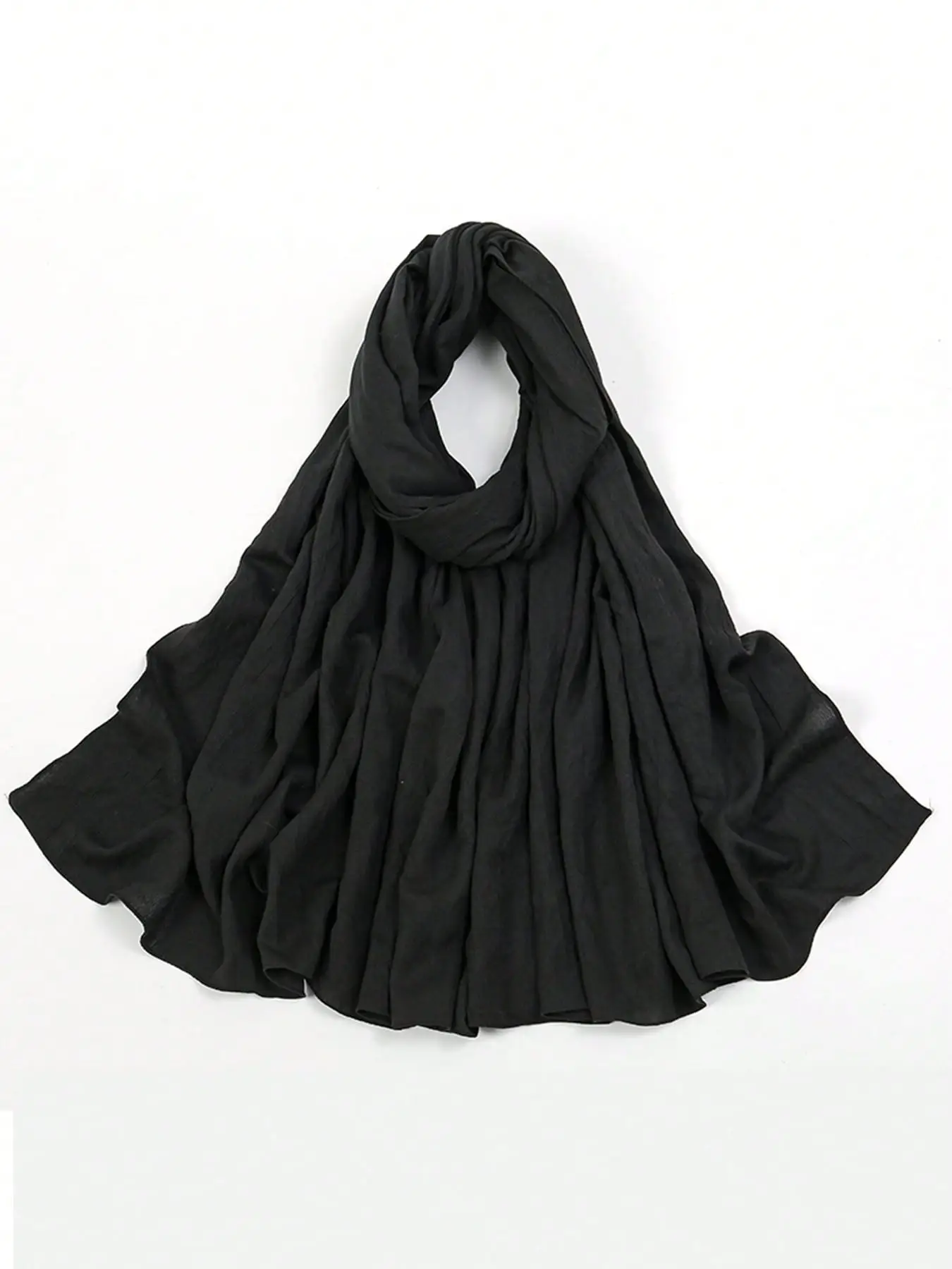 Women's Solid Color Hijab Scarf, Soft Breathable Jersey Hijab, Elastic Tube Headscarf for Daily Use, Perfect Gift for Family & Friends