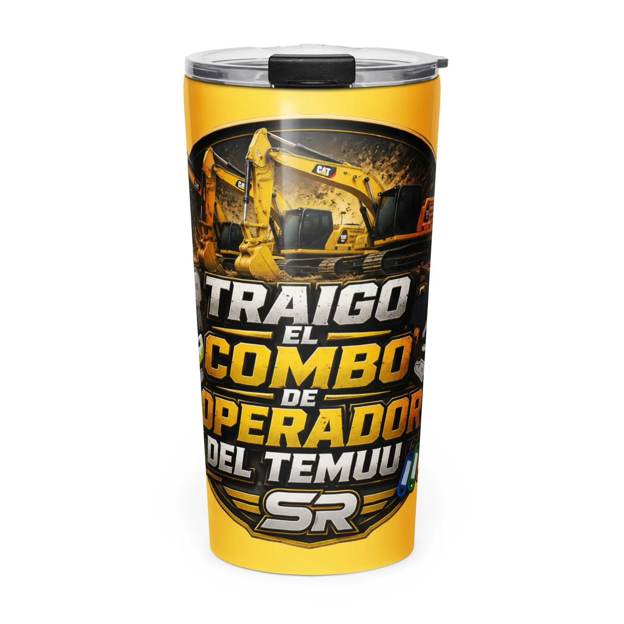 stainless steel tumbler de mueve palancas