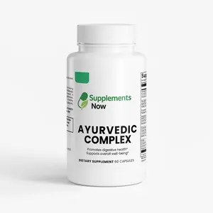 Supplements Now Ayurvedic Complex - 60 Capsules with Ashwagandha Turmeric Holy Basil for Digestive Health & Overall Well-being