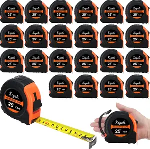 24 Pieces Tape Measure 25 Feet Retractable Measuring Self Locking Measurement Tape Bulk Easy to Read with Fractions, Metric Inches and Imperial Measurement