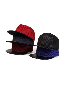 Unisex Mesh Hip Hop Cap with Foldable Design, Adjustable Sun Protection Hat for Outdoor Travel and Beach Vacation, Casual Style for All Seasons, Adjustable Snapback Hat