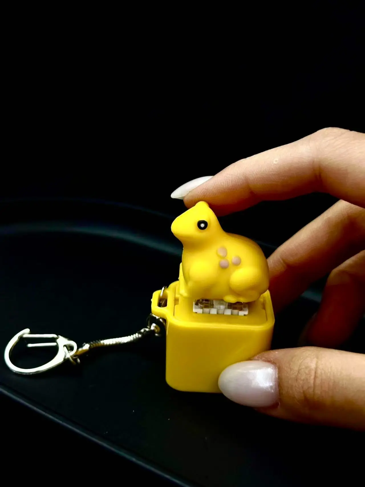 Coquí,Lizard, Chicken & Seagull Button Keychain – Color-Changing Sound | Perfect Gift for Adults Teens Friends,Stress Relief Meme Keychain