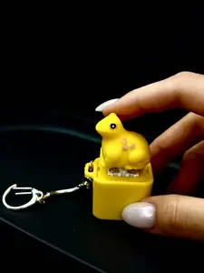 Coquí,Lizard, Chicken & Seagull Button Keychain – Color-Changing Sound | Perfect Gift for Adults Teens Friends,Stress Relief Meme Keychain