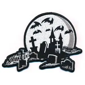 Nighttime Cemetery Iron-On Patch