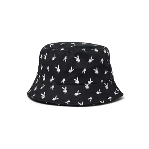 Playboy All-Over Rabbit Head Print Bucket Hat