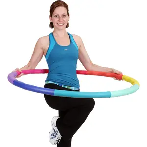 Weighted Hula , ACU  5L - 4.9 lb Large,  Fitness Workout with ridges. (Rainbow Colors)
