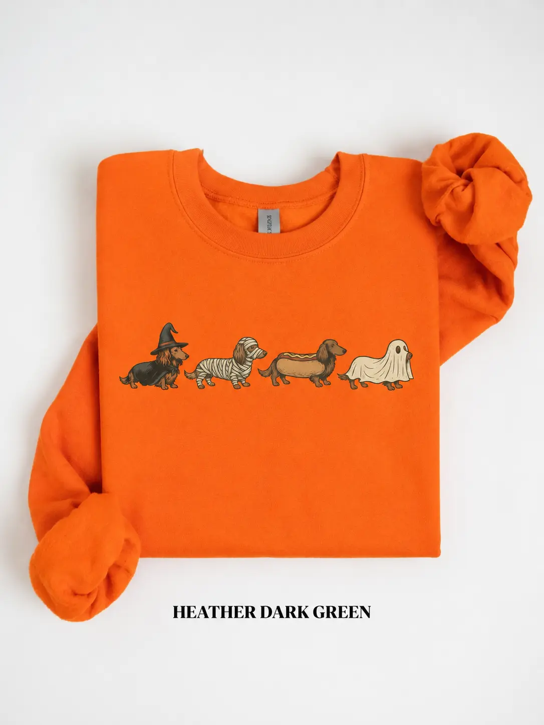 Halloween Wiener Dog Sweatshirt, Funny Dachshund Costume Sweater Retro Fall Graphic Sweatshirt, Cute Dog Lover Gift Unisex Halloween Gift Idea Gift For Women