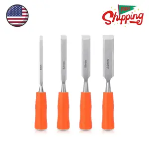 4 Piece Wood Chisel Sets Woodworking Tools Set 6mm, 12mm, 18mm, 24mm