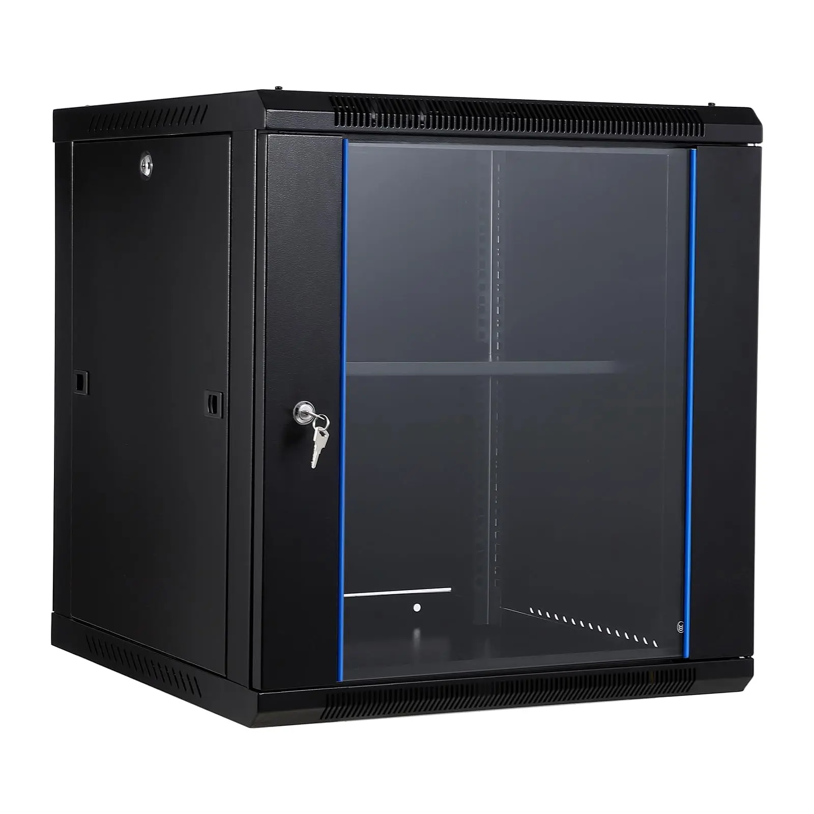 GARVEE 12U Compact Wall Mount Network Cabinet - 23.6" Deep Server Rack Enclosure with Locking Doors, Removable Side Panels, Secure Storage for Home Office IT/AV Equipment Installations