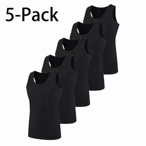 Women’s 5-Pack Ribbed Tank Tops – Slimming Sleeveless Base Layer, Solid Color Basic Top for Inner or Outer Wear