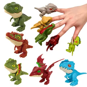 10 PCS Jurassic World Painless Biting Finger Dinosaur Action Figurines for 3+ Kids, Movable Mouth, Party Favors, Fun Birthday Gift, Easter Basket Stuffers, tiktokshopspringglowup, summervibes, Action Figurine,summervibes