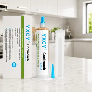 YXCY Cockroach Gel Bait, 4 x 30g Roach Killer Gel with Plunger & 2 Precision Tips, Indoor & Outdoor Cockroach Control for German, American & Other Common Cockroaches, Easy Precision Application