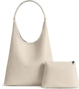 Spacious Hobo Bag for Women, Ultra Soft Vegan Leather Shoulder Tote | Fits 13.6" Laptop, Ideal Everyday Handbag