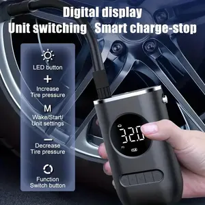 Car Air Pump, Portable Mini Electric Tire Pump, Handheld Wireless Pump With Digital Display