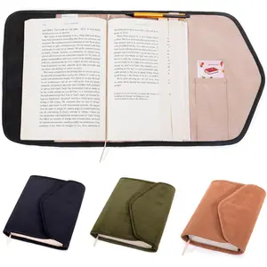 Adjustable Book Cover with   Closure - Soft Protective Book Sleeve for Paperback & Hardcover, Fits Up to 9.5" x 6.5" x 2" Books - Flexible, Washable &  Book Protector