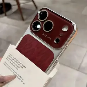 Leopard Print Matte Protective Smartphone Casing, Shockproof Mobile Phone Accessory with Large Window Lens Protection for iPhone 13-17 Pro Max, Accessories