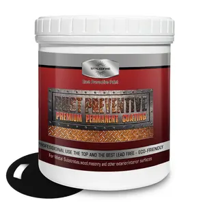 Metallic Anti-Rust Paint, Black 32 Fl Oz, Metal Primer & Preventive Coating, Rust Preventive Paint, Stop Rust and Corrosion Permanently (High-Gloss)